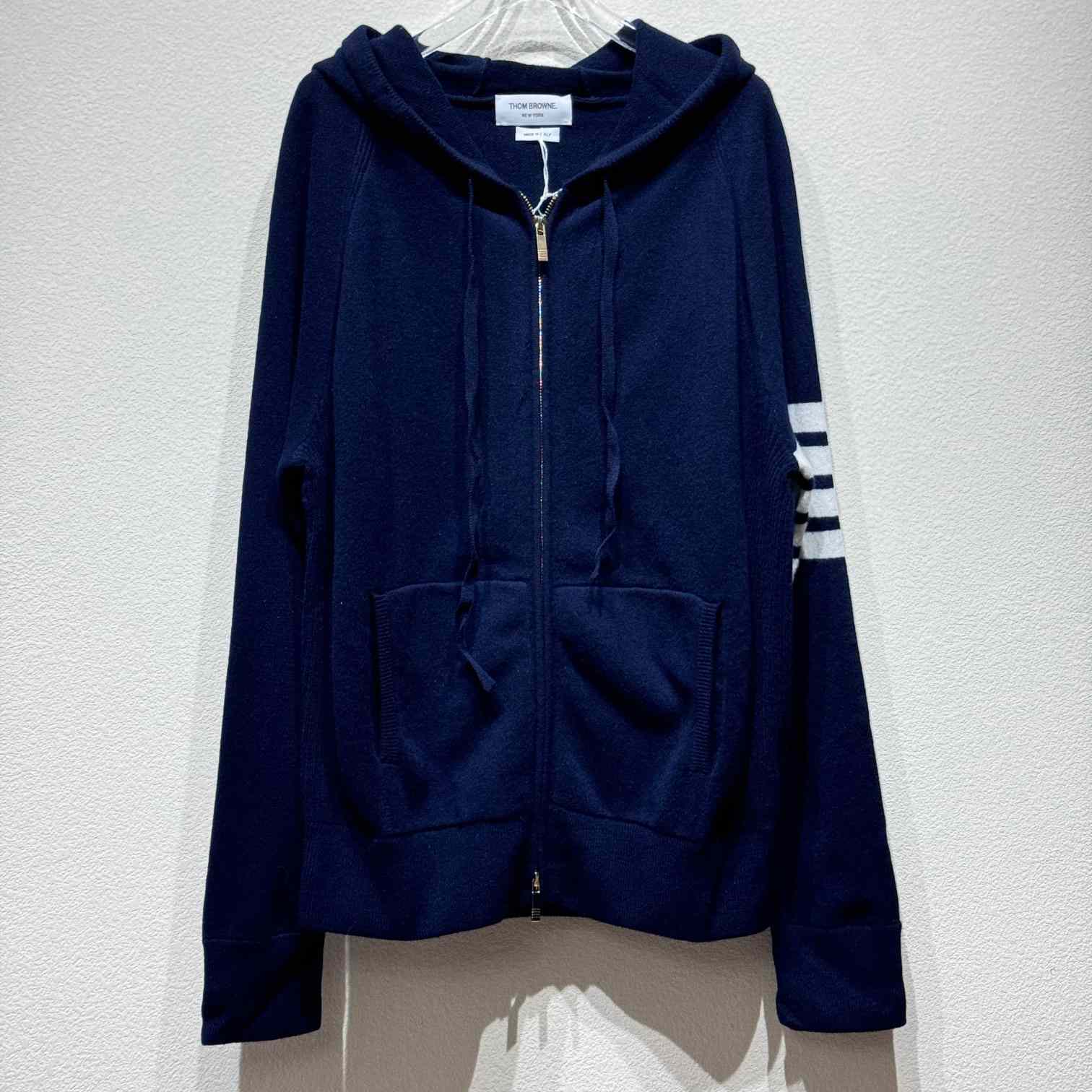 Thom Browne Knitted Zip Hoodie - EUR FASHION