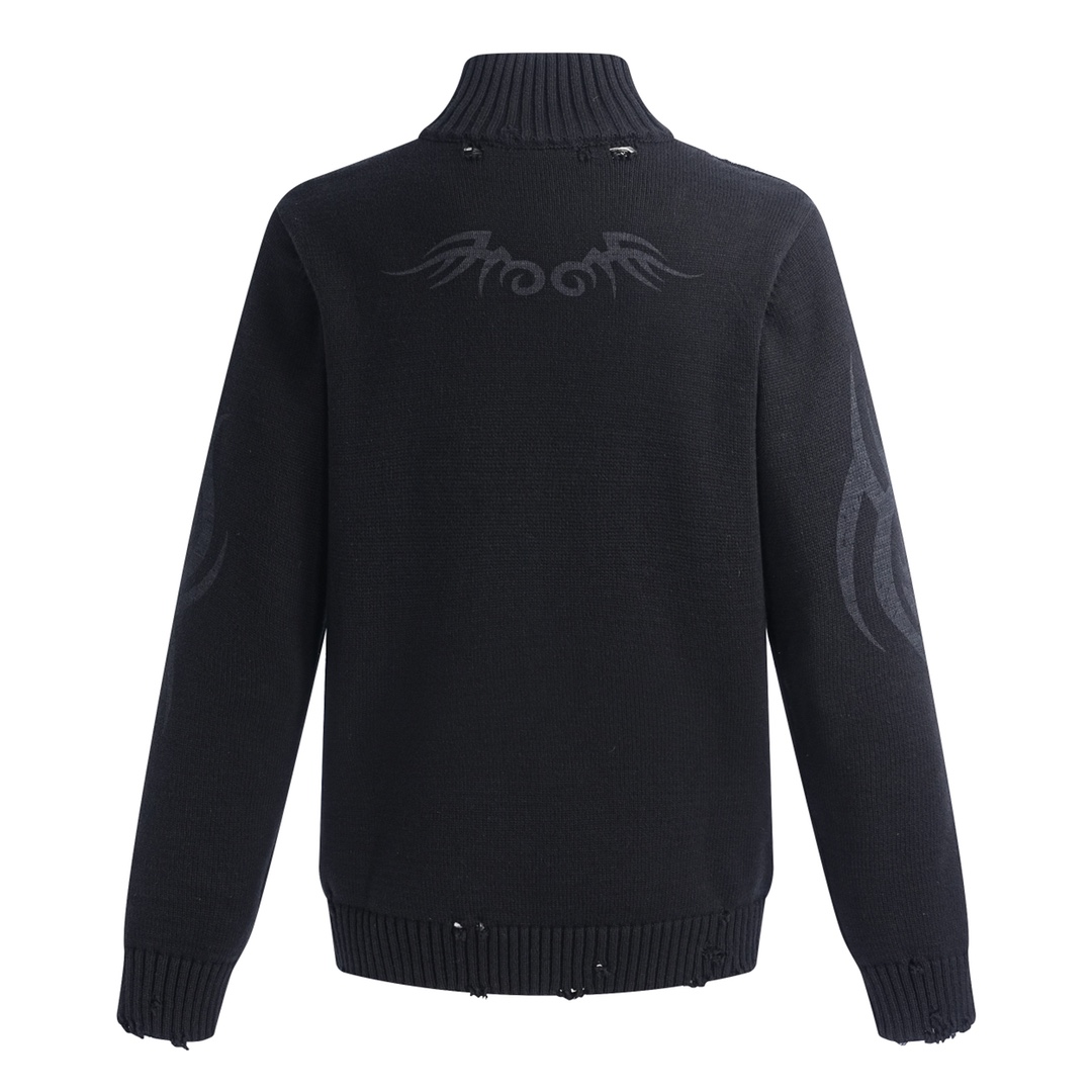 Balenciaga Y2K Zip-Up Cardigan In Black  - EUR FASHION