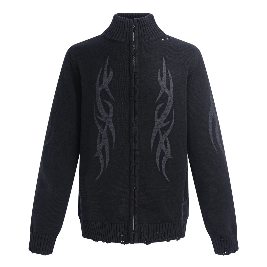 Balenciaga Y2K Zip-Up Cardigan In Black  - EUR FASHION