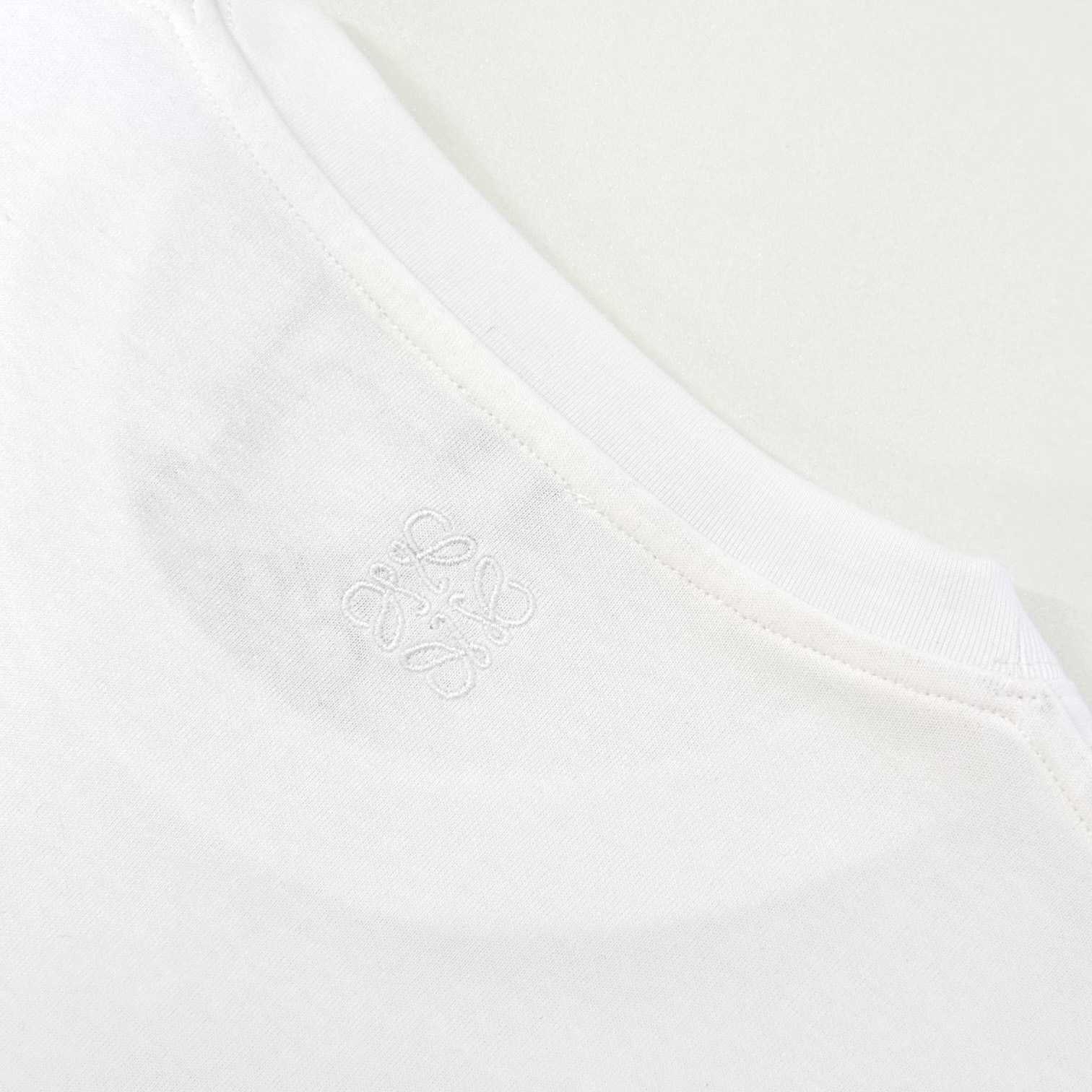 Loewe Embroidered Draped T-shirt In Cotton Blend - EUR FASHION