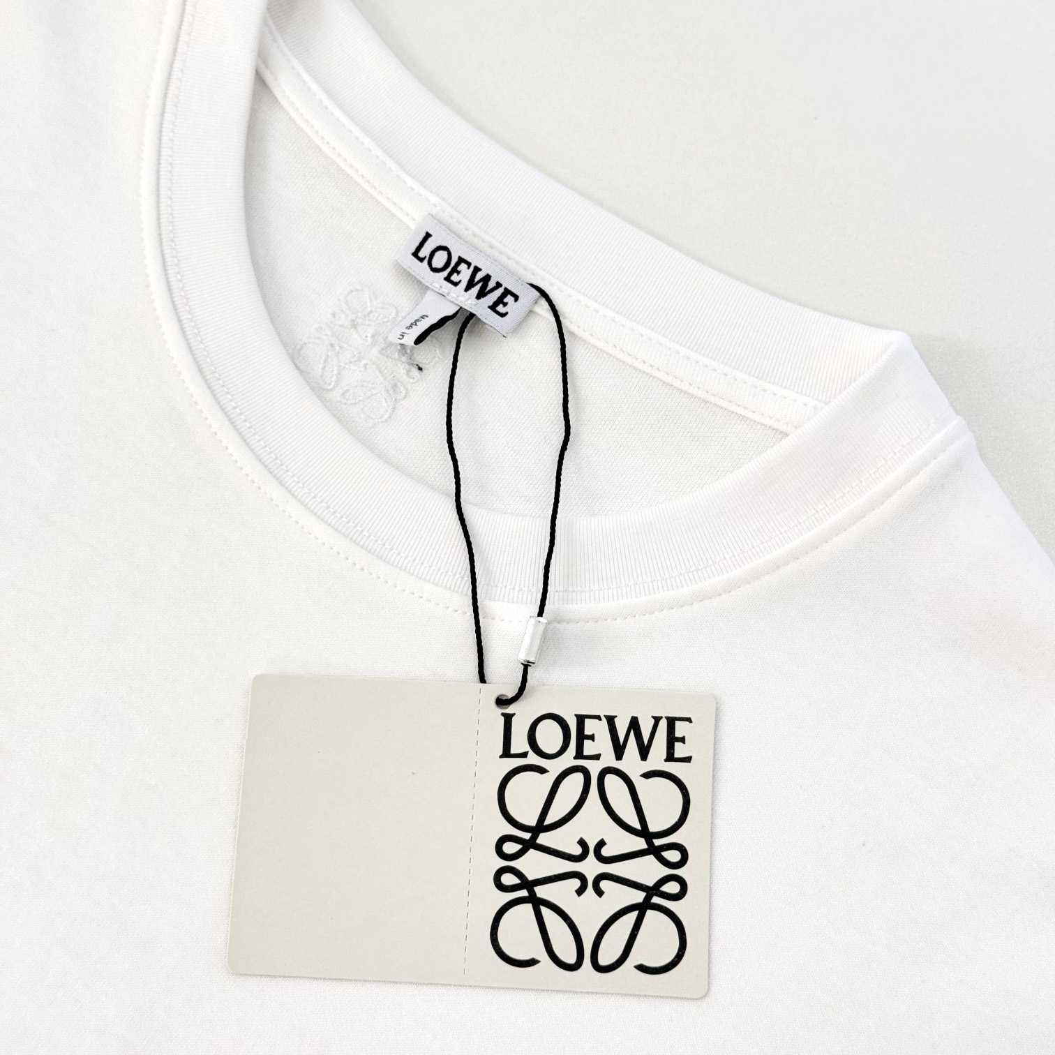 Loewe Embroidered Draped T-shirt In Cotton Blend - EUR FASHION