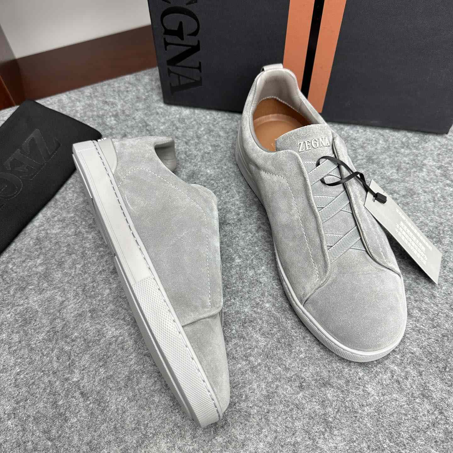 Zegna Suede Triple Stitch™ Sneakers - EUR FASHION