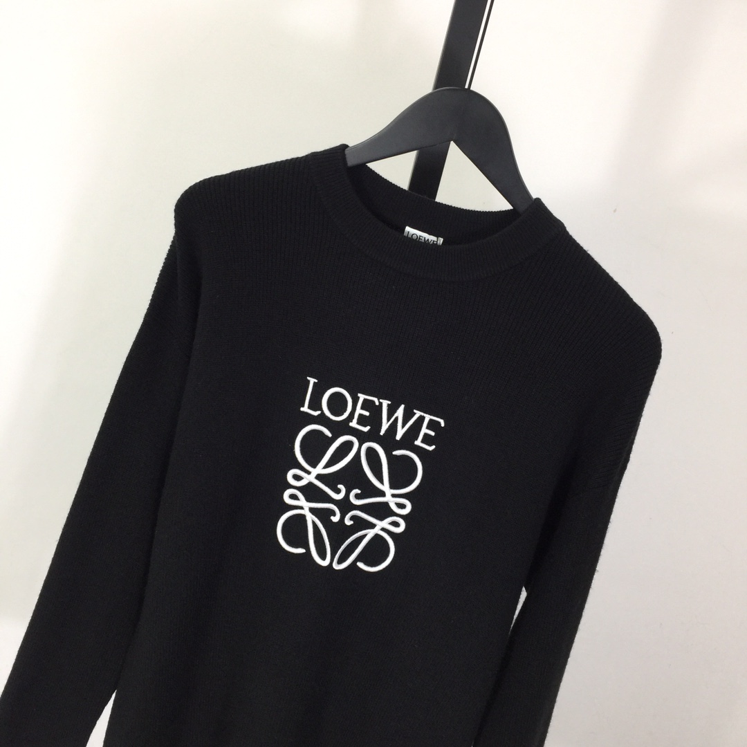 Loewe Logo-Embroidered Wool Sweater - EUR FASHION