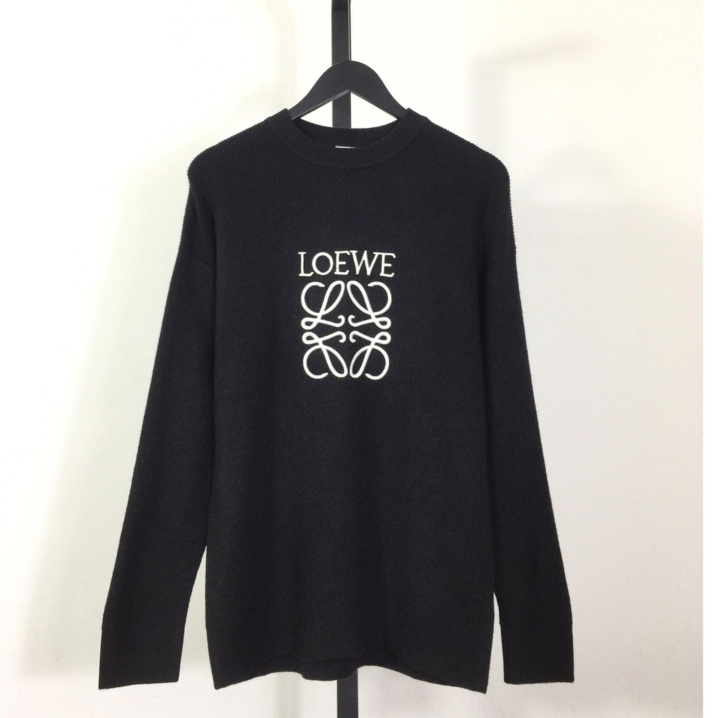 Loewe Logo-Embroidered Wool Sweater - EUR FASHION