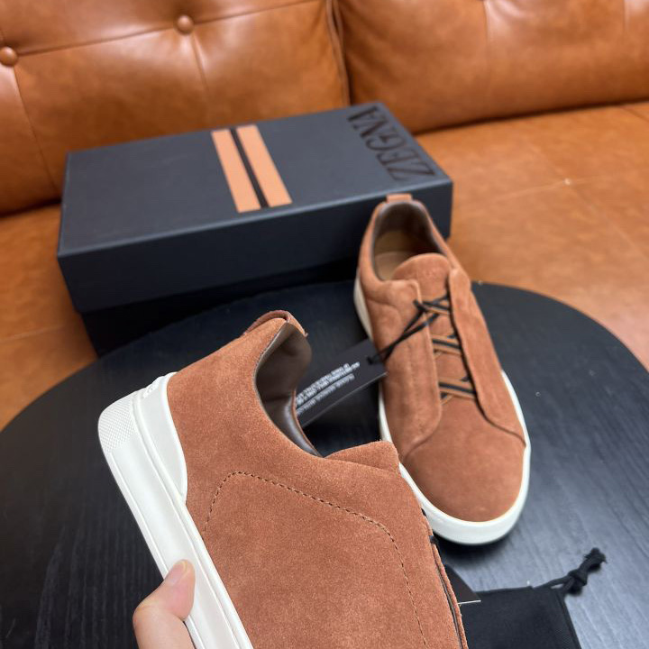 Zegna Suede Triple Stitch™ Sneakers - EUR FASHION