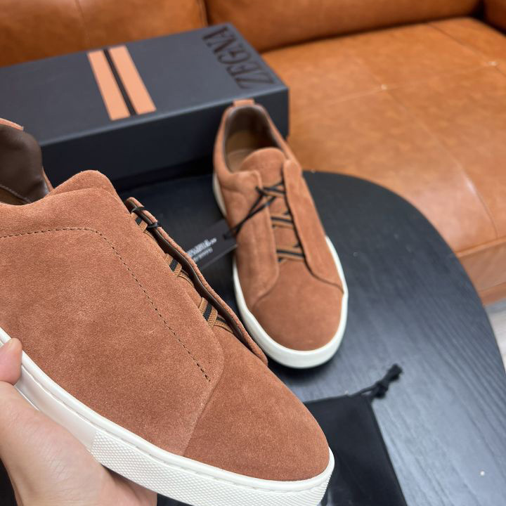 Zegna Suede Triple Stitch™ Sneakers - EUR FASHION