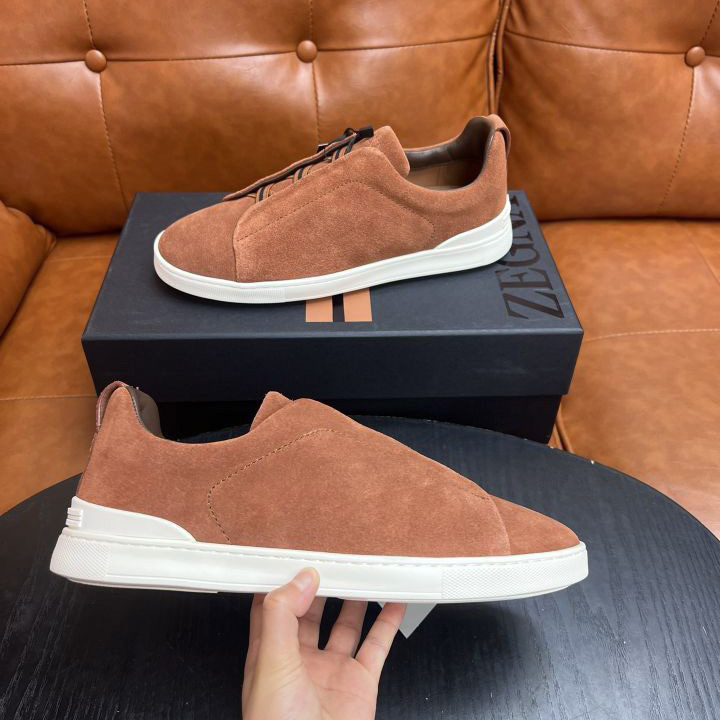 Zegna Suede Triple Stitch™ Sneakers - EUR FASHION