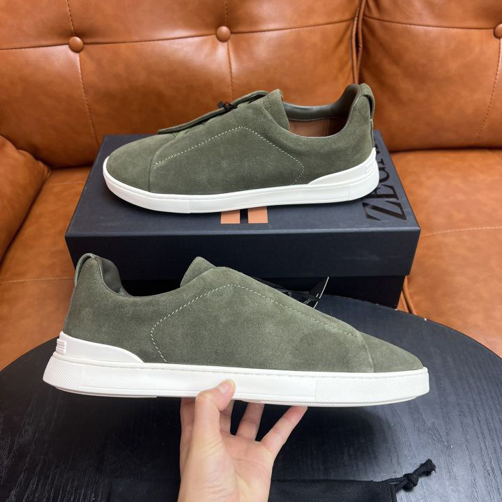 Zegna Suede Triple Stitch™ Sneakers - EUR FASHION