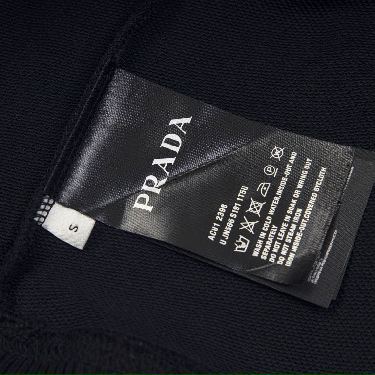 Prada Logo-patch Cotton Sweatshirt - EUR FASHION