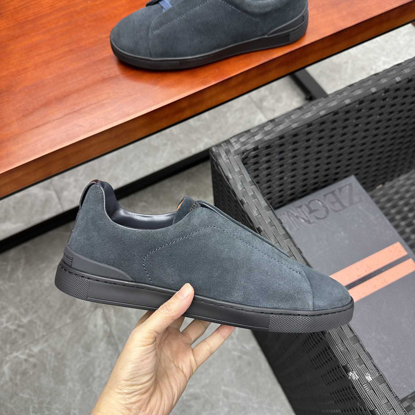 Zegna Suede Triple Stitch™ Sneakers - EUR FASHION