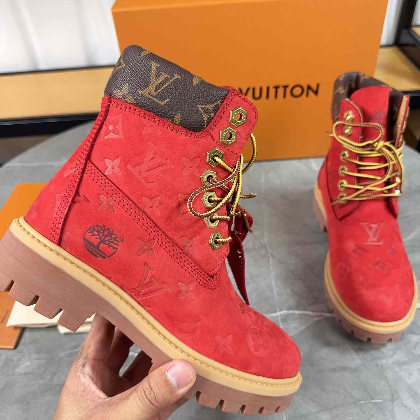 Louis Vuitton x Timberland Monogram Ankle Boot - EUR FASHION