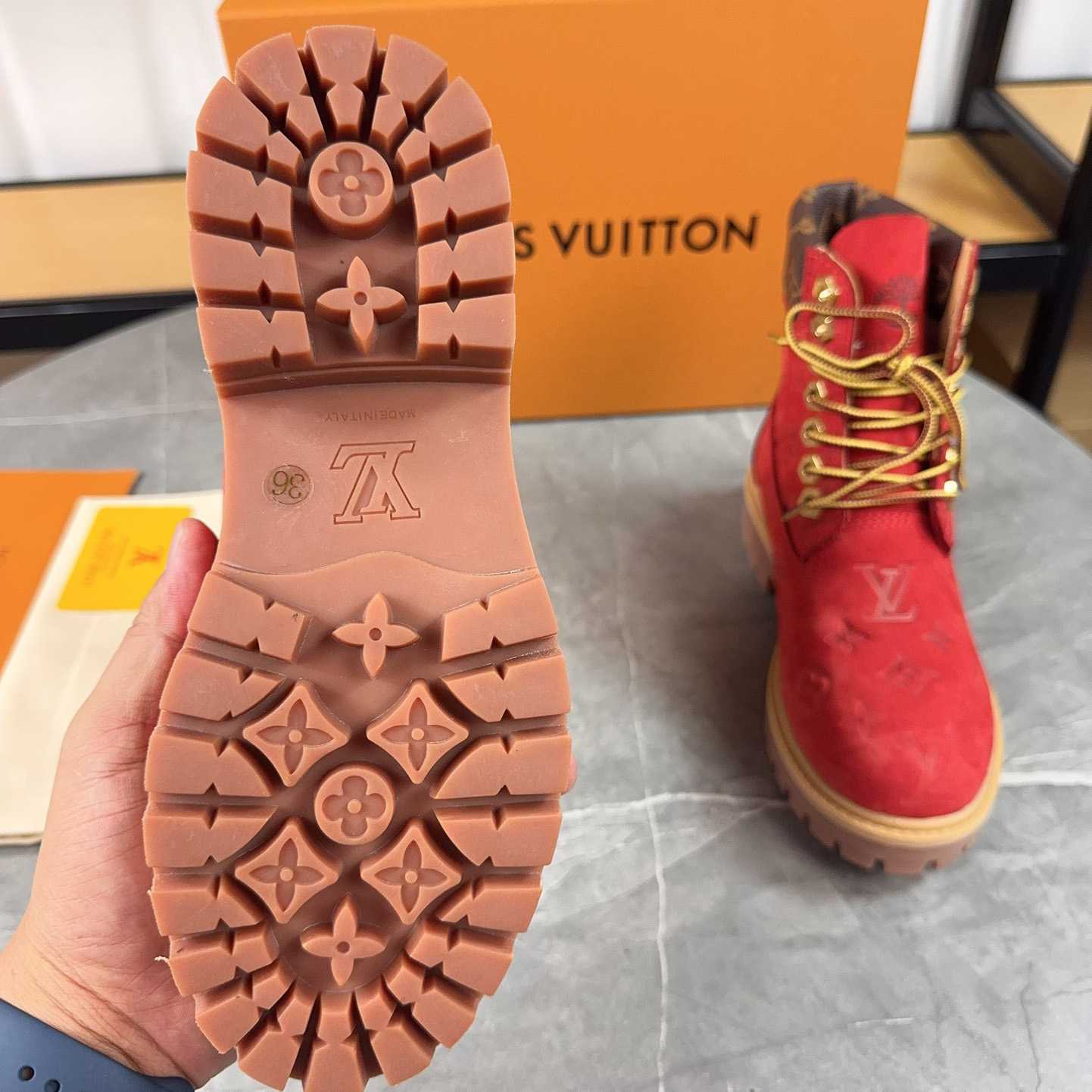 Louis Vuitton x Timberland Monogram Ankle Boot - EUR FASHION