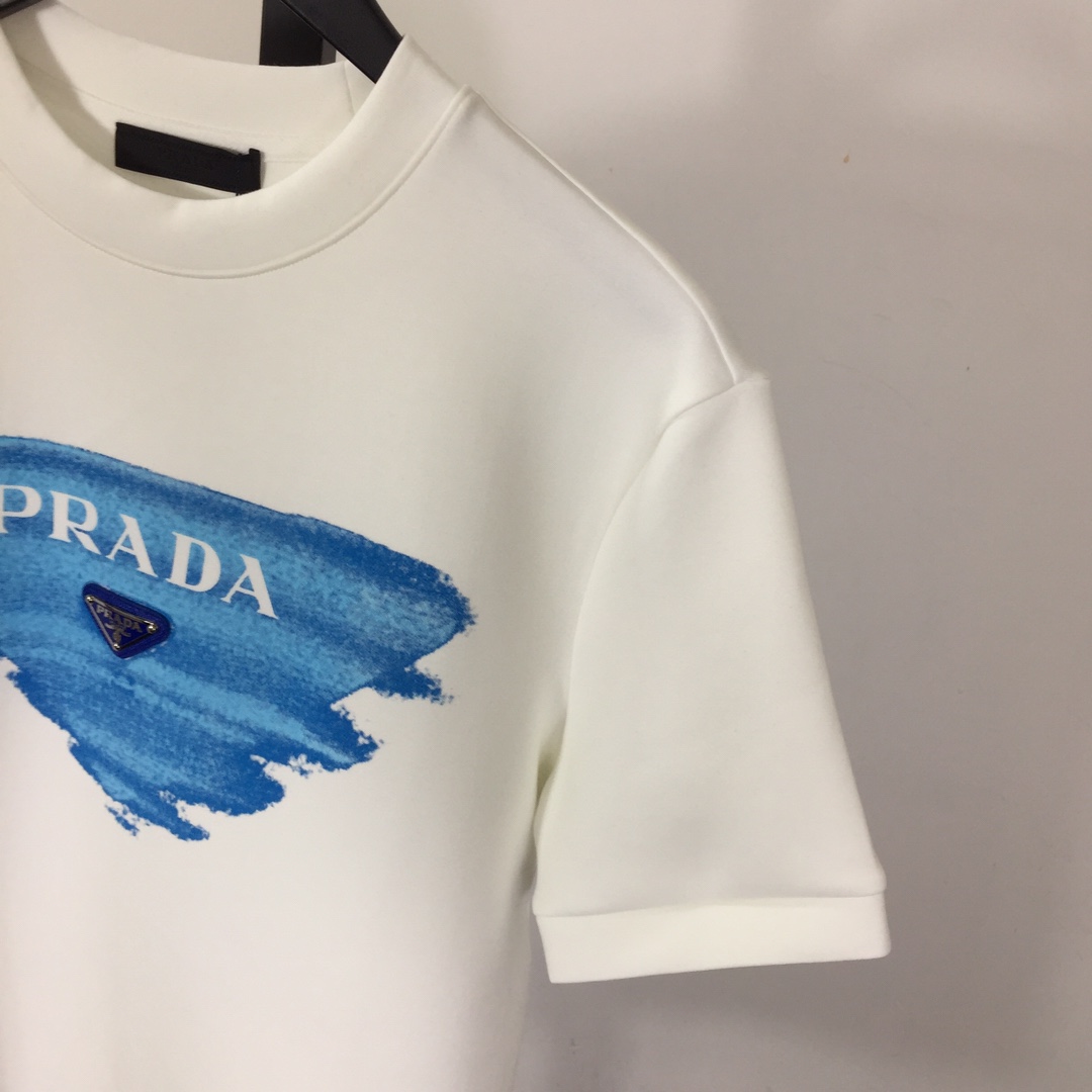 Prada Logo Cotton T-shirt - EUR FASHION