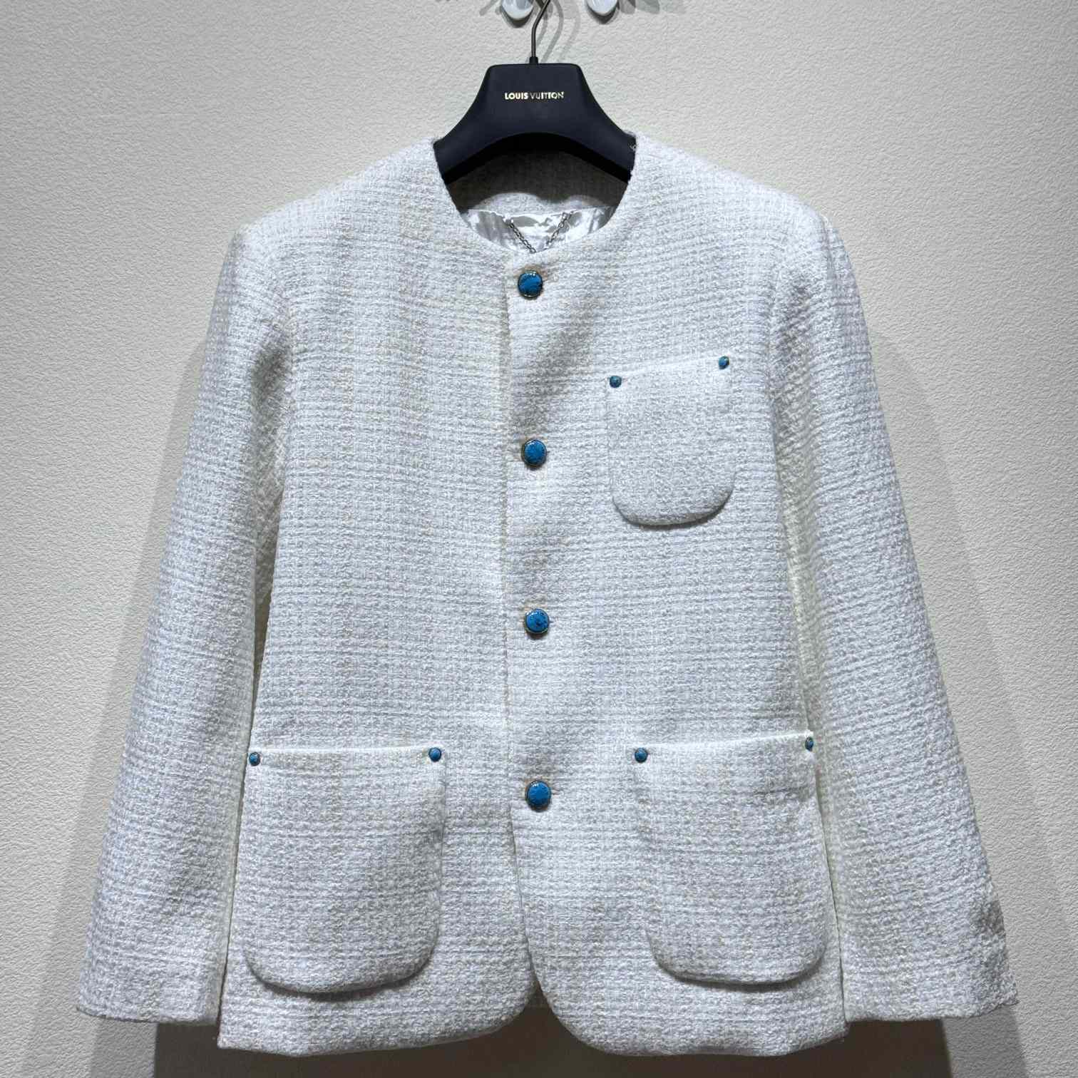 Louis Vuitton Damier Collarless Tweed Jacket    - EUR FASHION