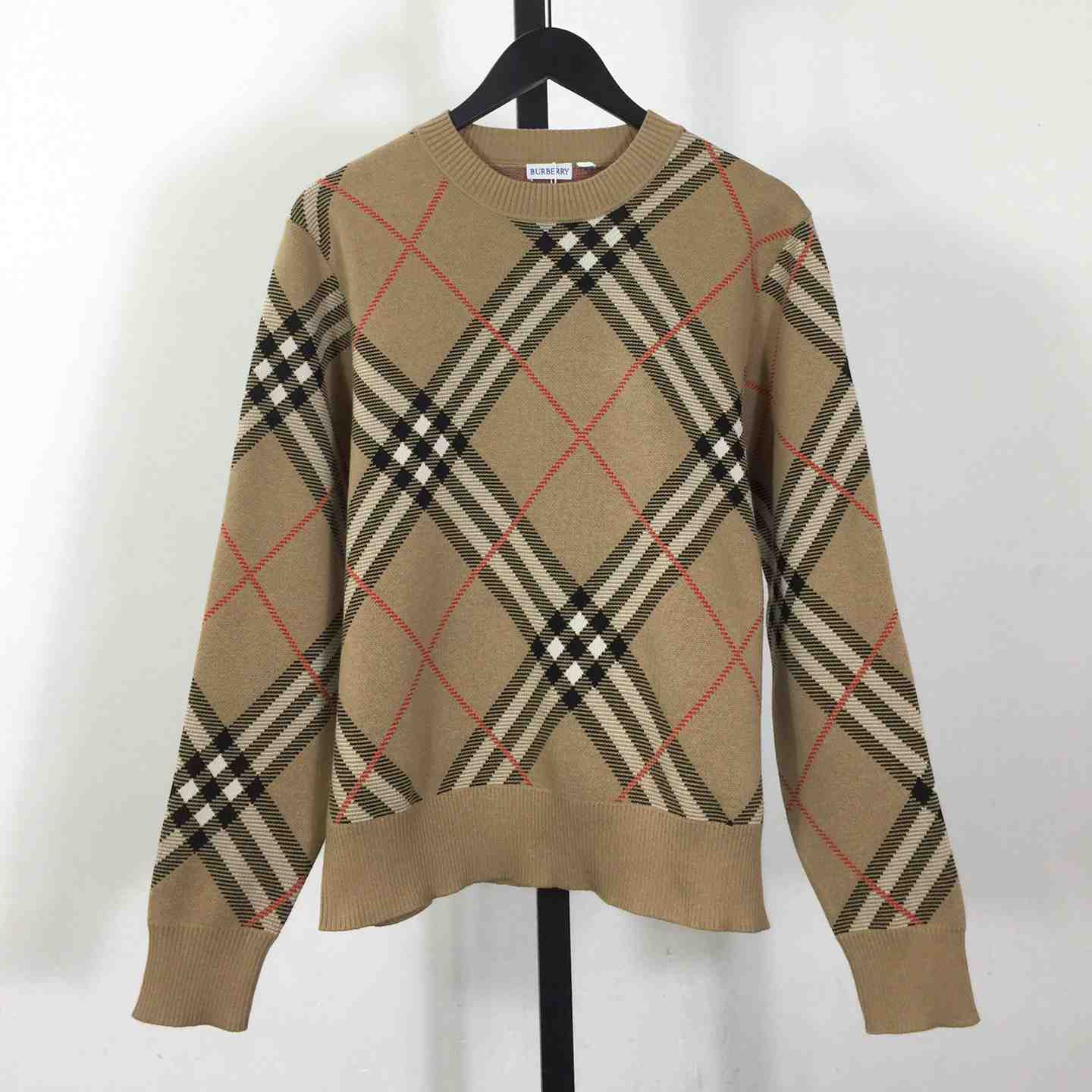 Burberry Check Wool Blend Sweater - EUR FASHION