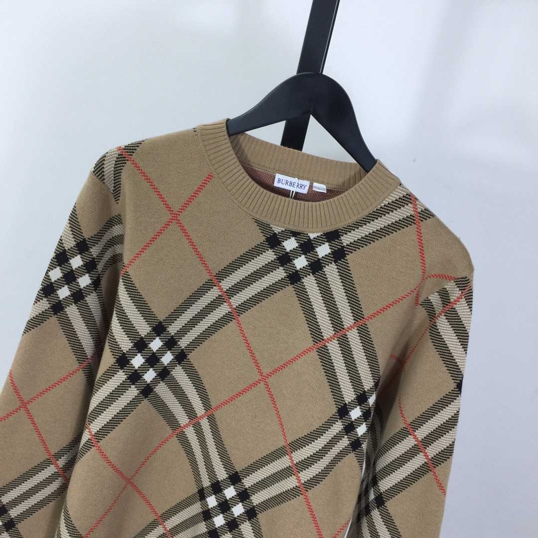 Burberry Check Wool Blend Sweater - EUR FASHION