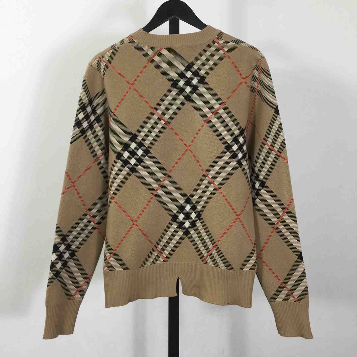 Burberry Check Wool Blend Sweater - EUR FASHION