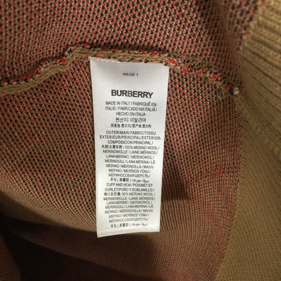 Burberry Check Wool Blend Sweater - EUR FASHION