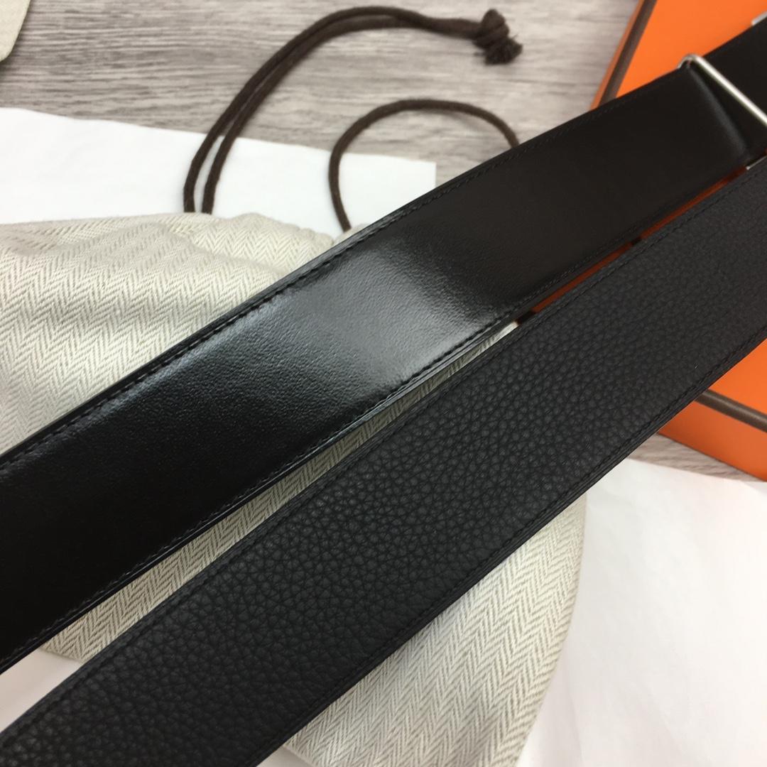 Hermes Leather H Buckle Belt - EUR FASHION