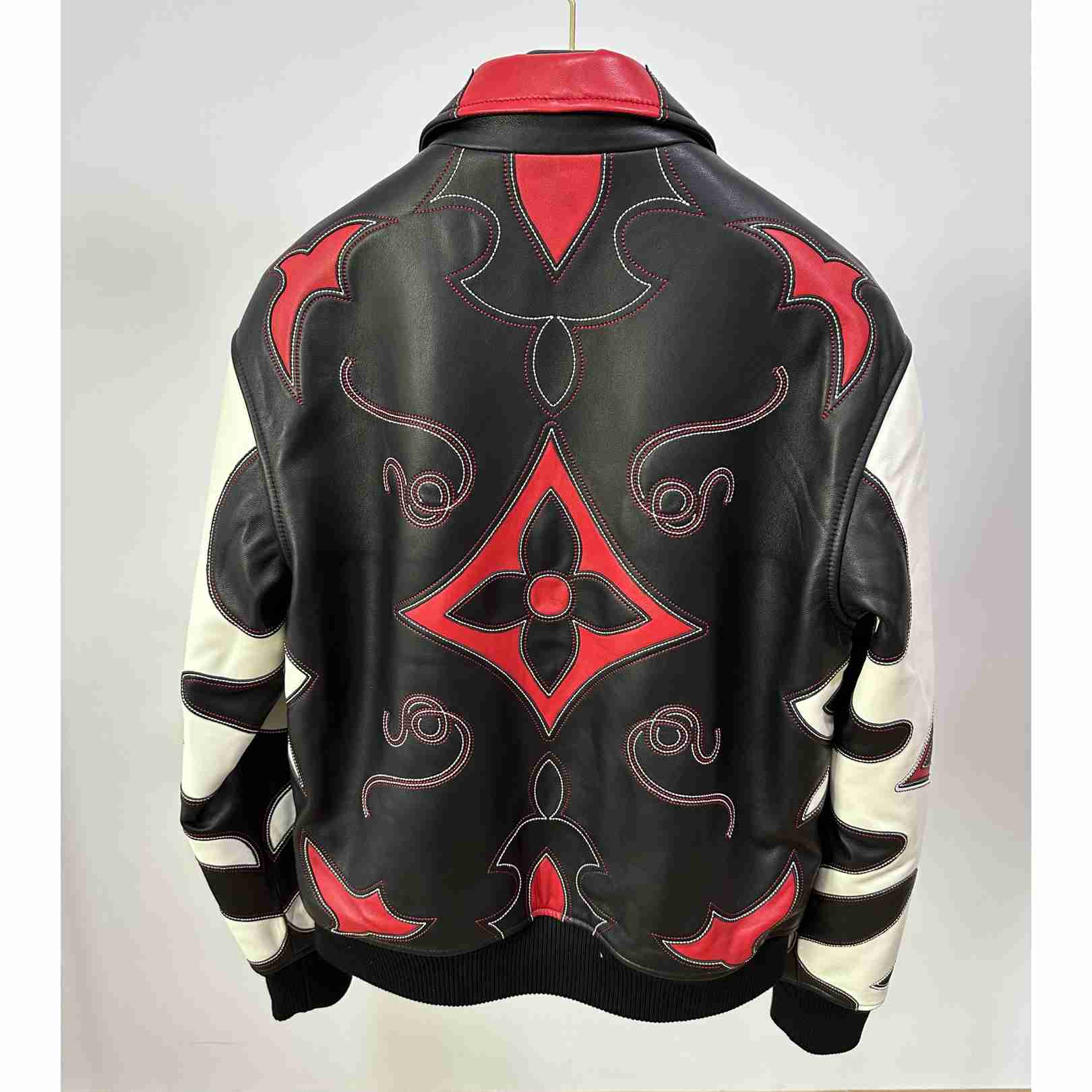 Louis Vuitton Embroidered Leather Bomber Jacket   - EUR FASHION