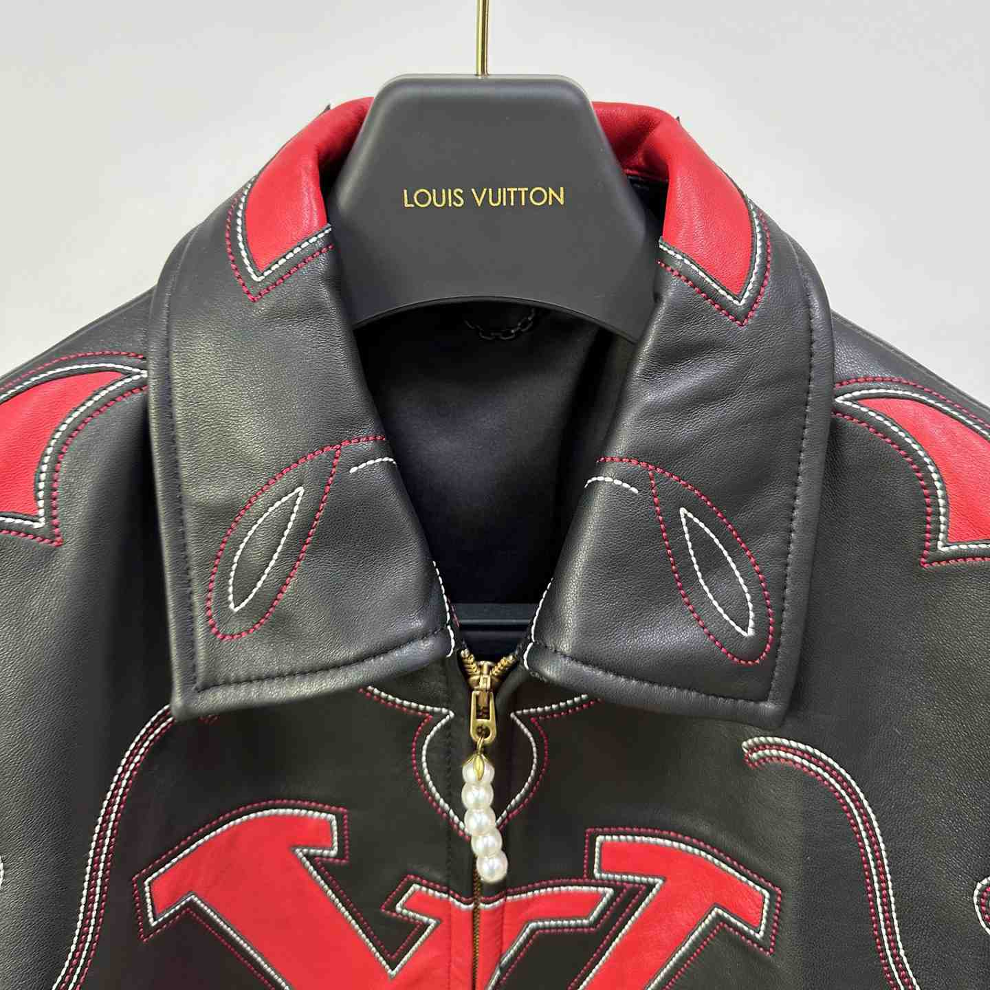 Louis Vuitton Embroidered Leather Bomber Jacket   - EUR FASHION