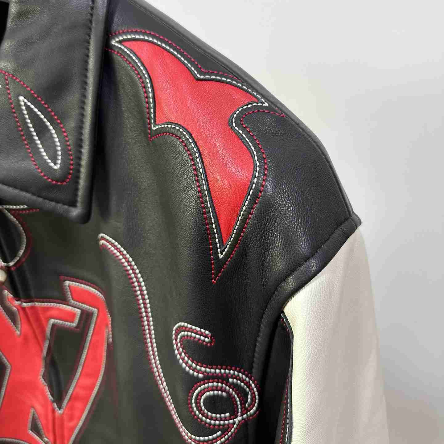 Louis Vuitton Embroidered Leather Bomber Jacket   - EUR FASHION