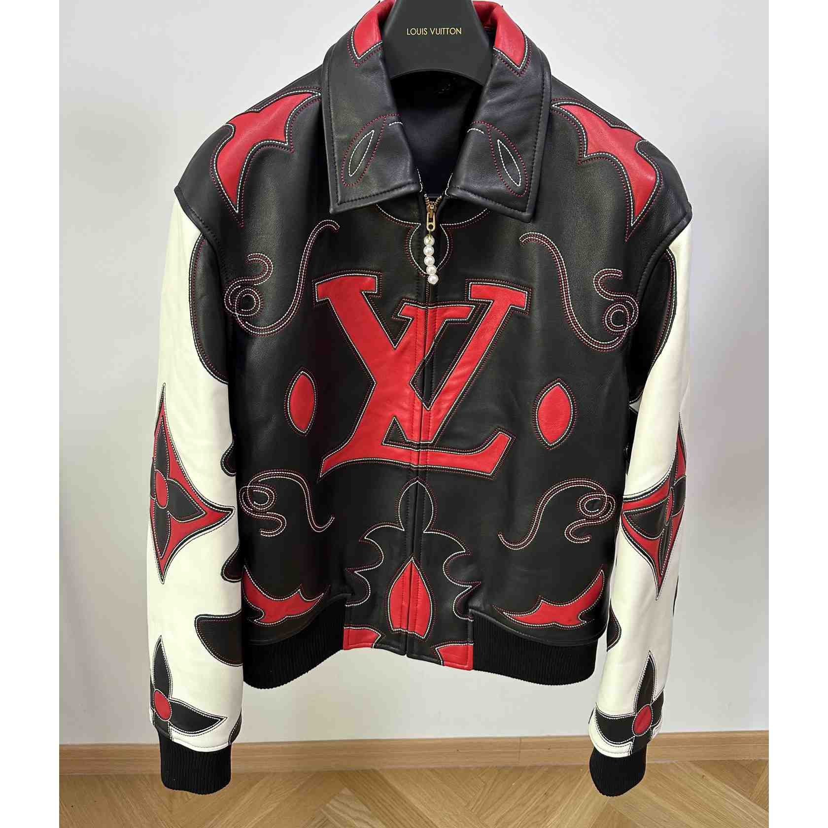 Louis Vuitton Embroidered Leather Bomber Jacket   - EUR FASHION