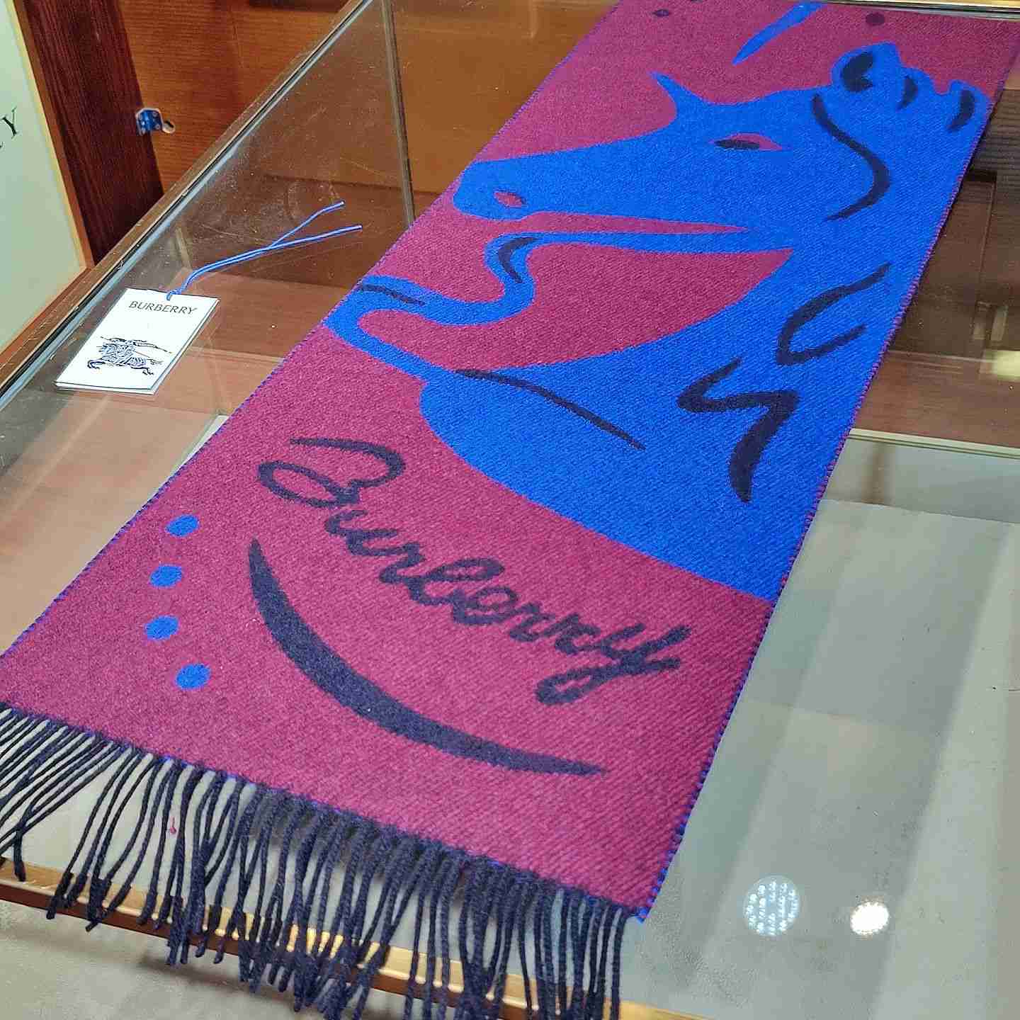 Burberry Mirrored Horse Cashmere Scarf - EUR FASHION