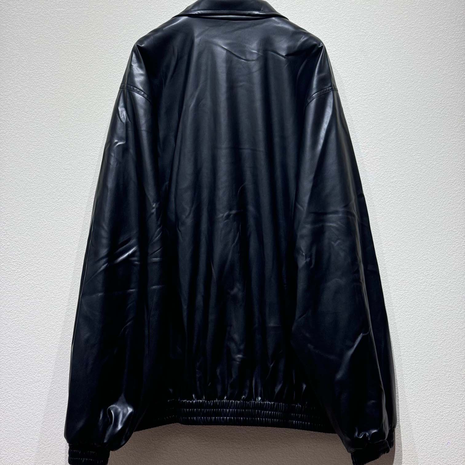 Balenciaga 3B Logo Oversize Leather Track Jacket - EUR FASHION