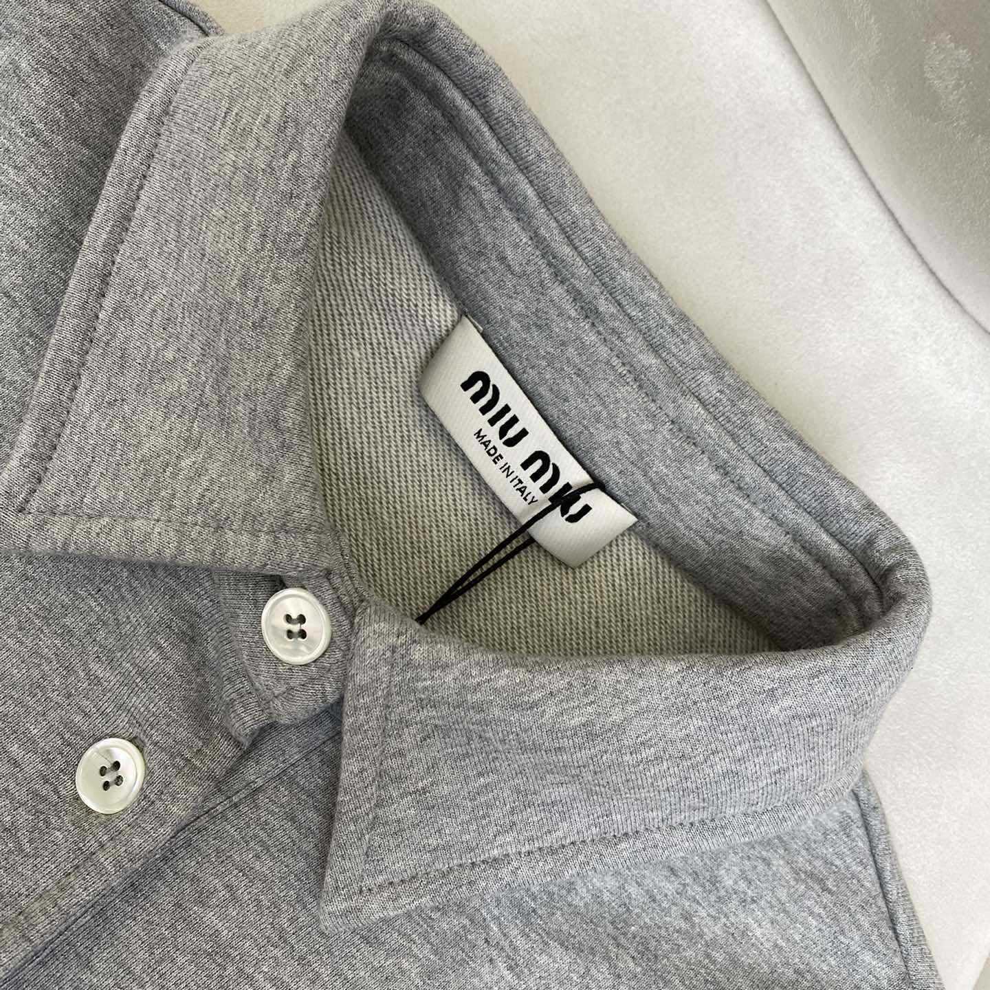 Miu Miu Cotton Fleece And Poplin Sweatshirt - EUR FASHION