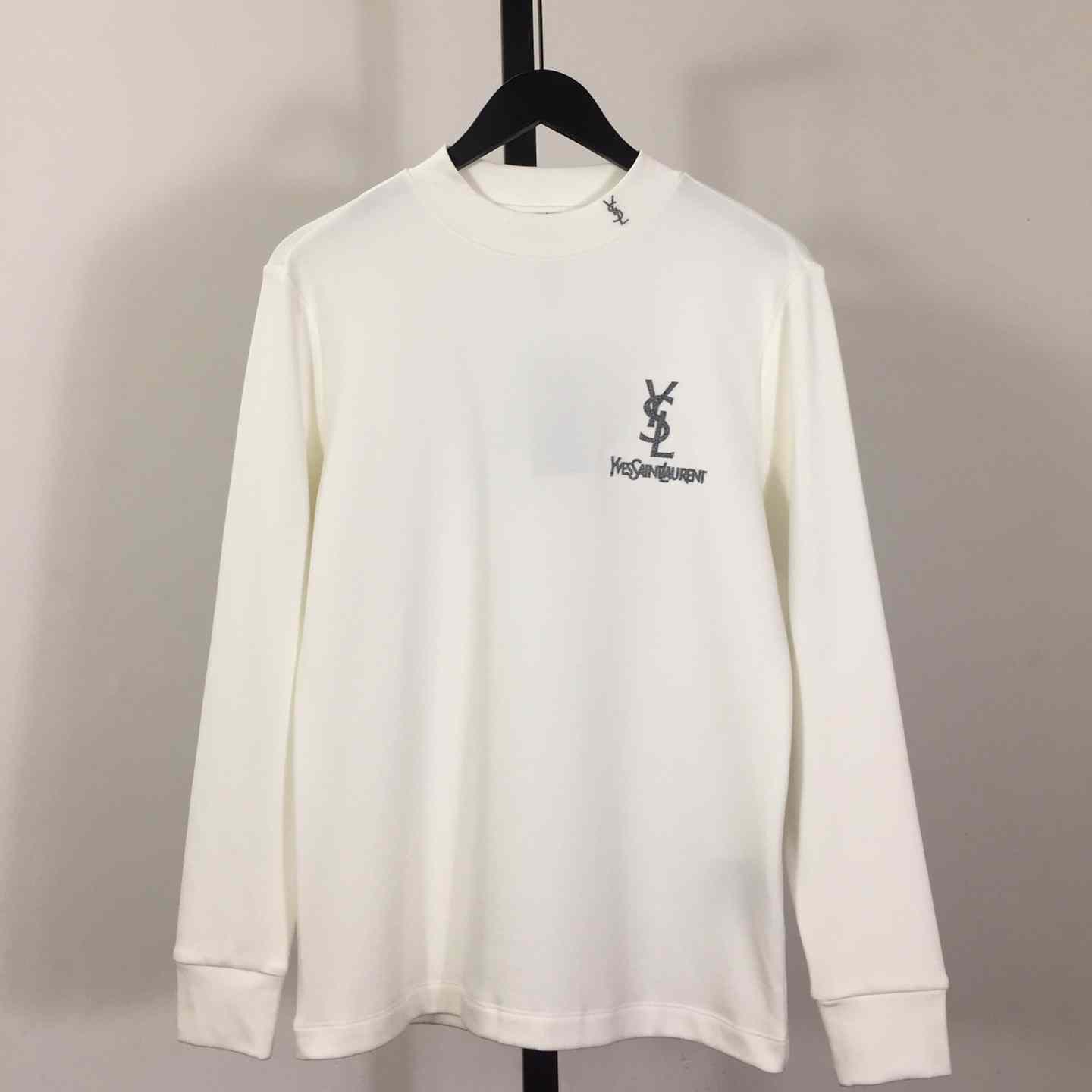 Saint Laurent Logo Long Sleeve Tee - EUR FASHION