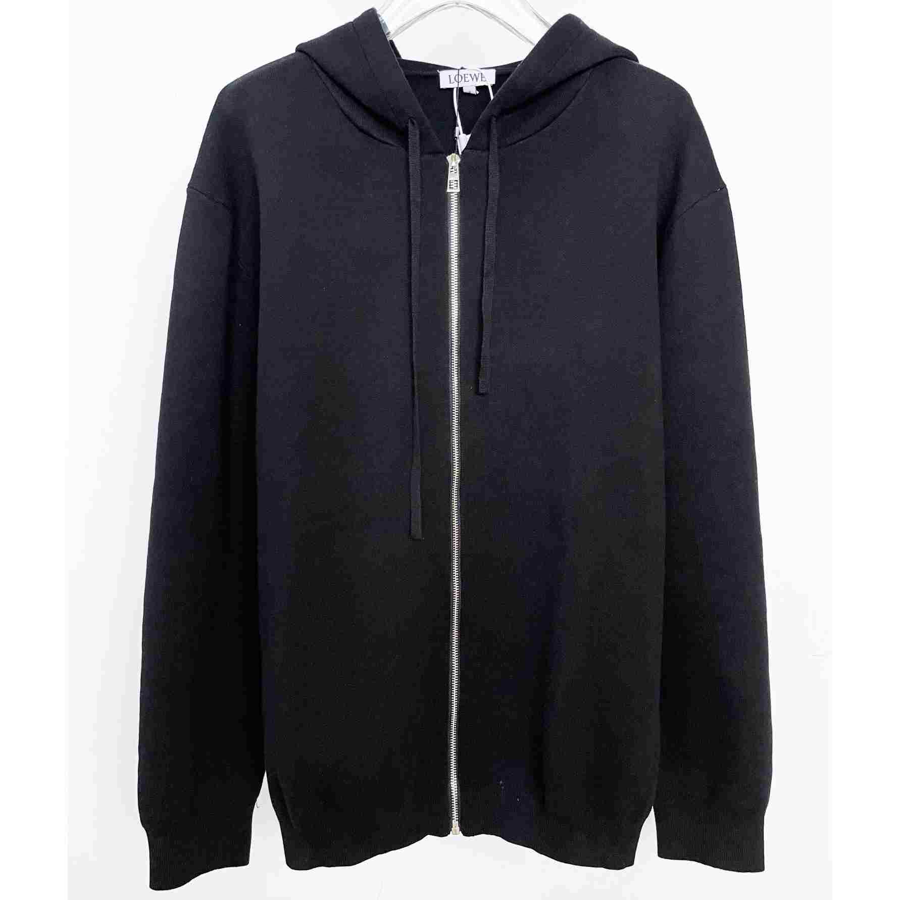 Loewe Anagram Zip-up Hoodie In Wool - EUR FASHION