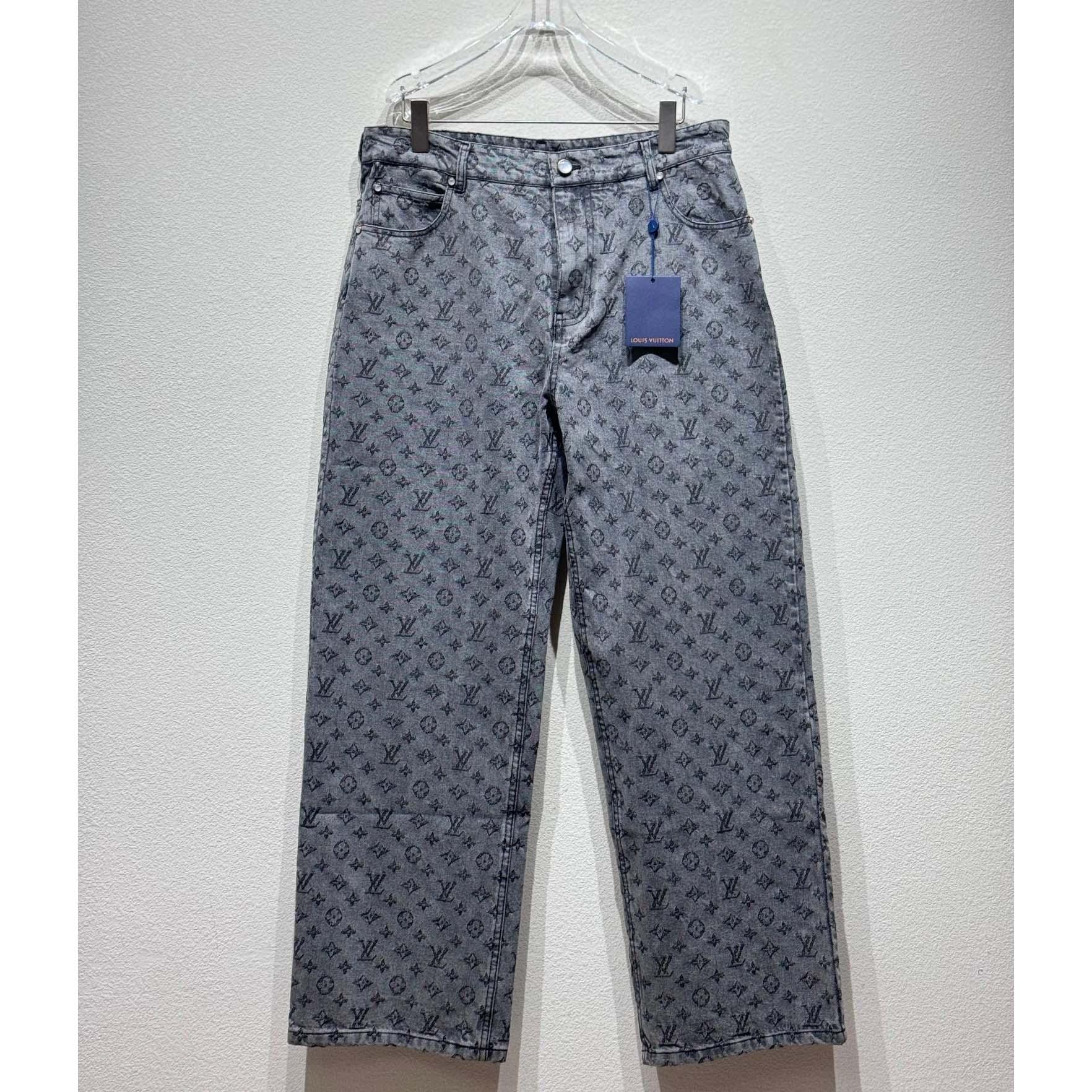 Louis Vuitton Monogram Jacquard Denim Skate Pants   - EUR FASHION