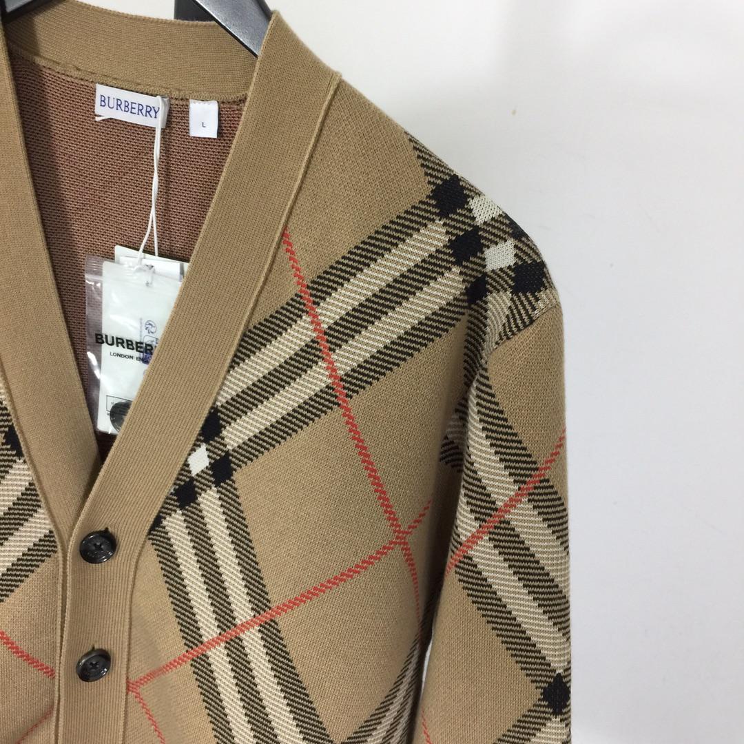 Burberry Check Wool Blend Cardigan - EUR FASHION