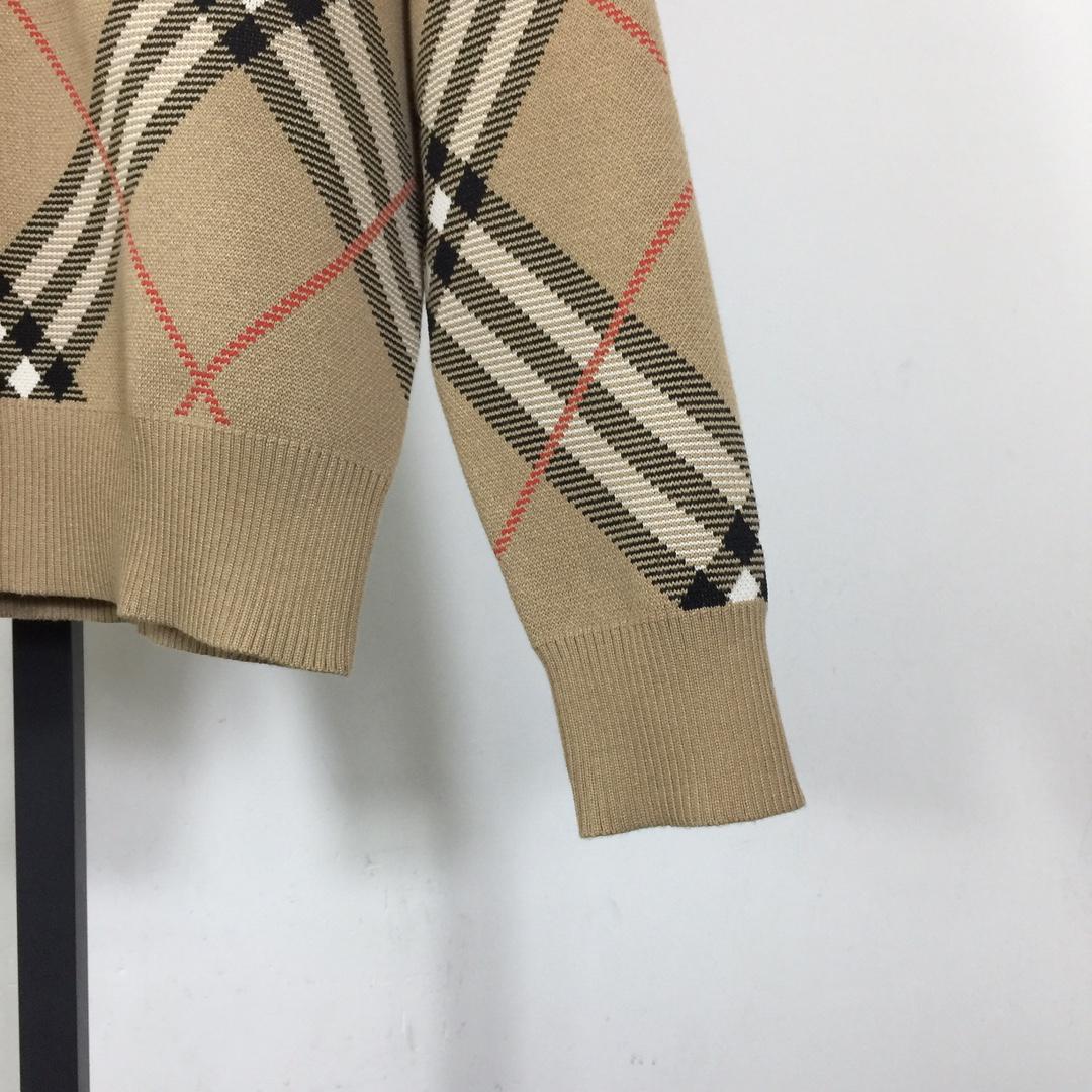 Burberry Check Wool Blend Cardigan - EUR FASHION