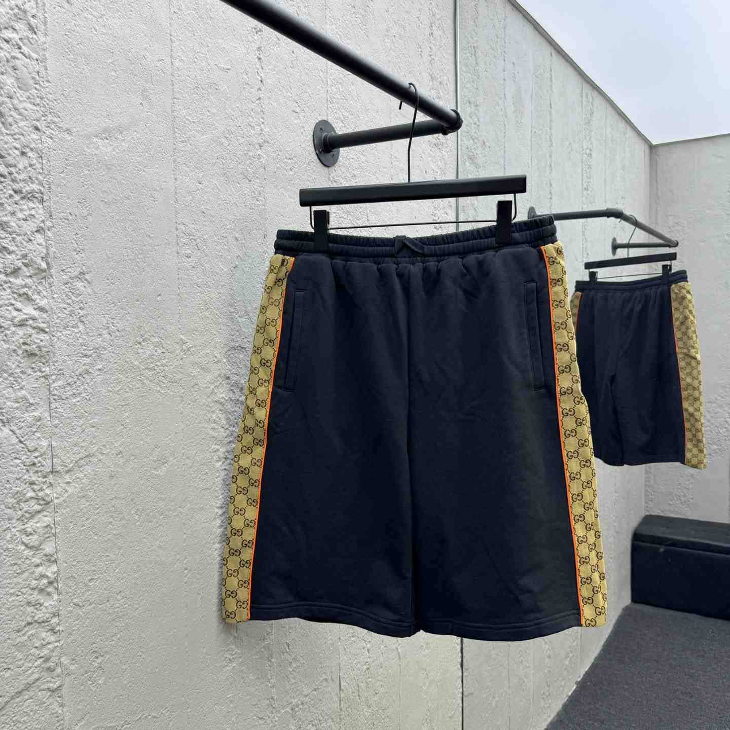 Gucci Cotton Jersey Shorts With GG Inserts - EUR FASHION