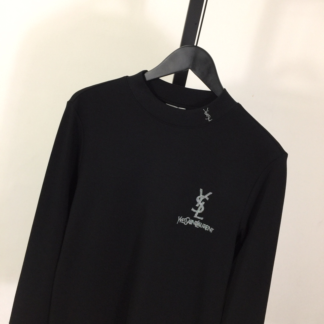 Saint Laurent Logo Long Sleeve Tee - EUR FASHION