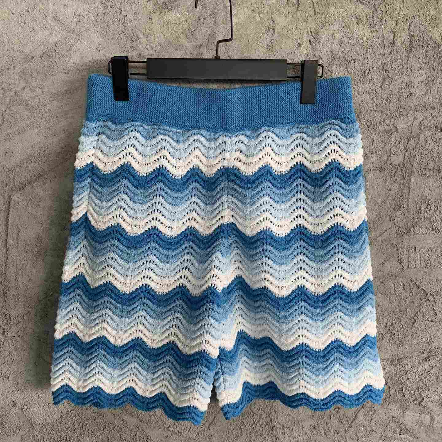 Casablanca Blue Wavy Shorts - EUR FASHION