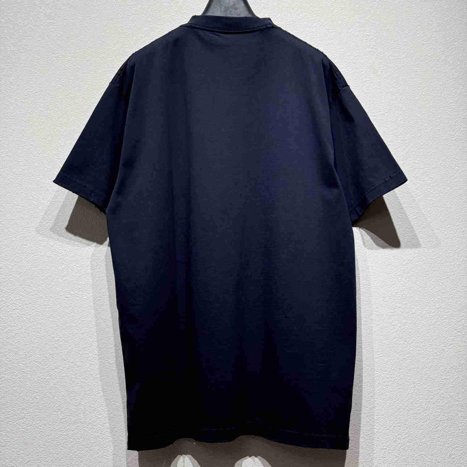 Balenciaga 3B Liquefied T-Shirt Oversized In Faded Black - EUR FASHION