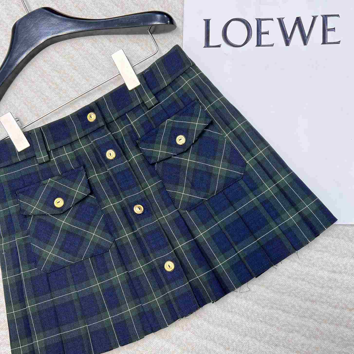 Miu Miu Pleated Tartan Miniskirt - EUR FASHION