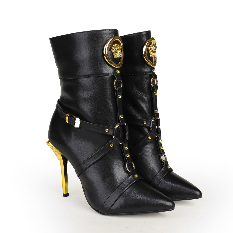 Versace Leather Ankle Boots - EUR FASHION