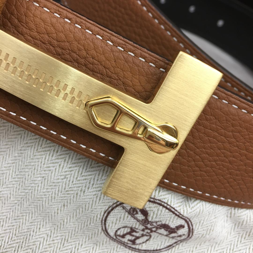 Hermes Leather H Buckle Belt - EUR FASHION