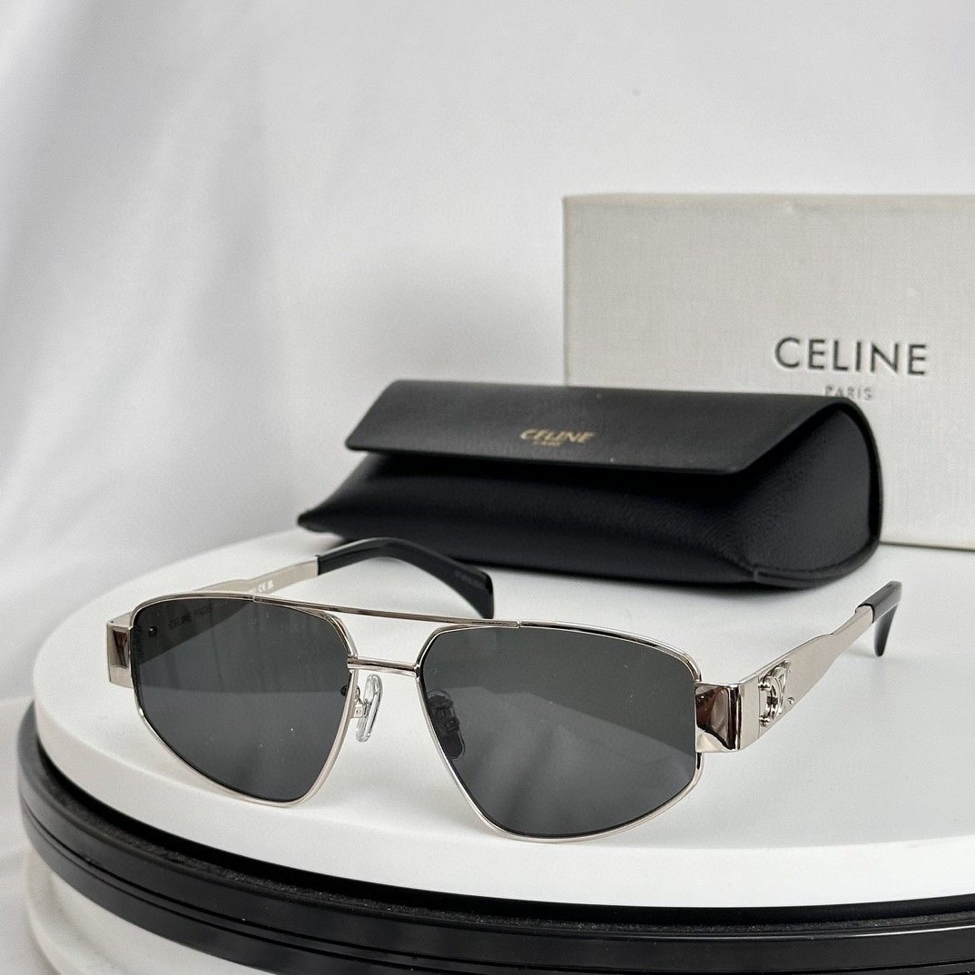 Celine Triomphe Metal 03 Sunglasses In Metal - EUR FASHION