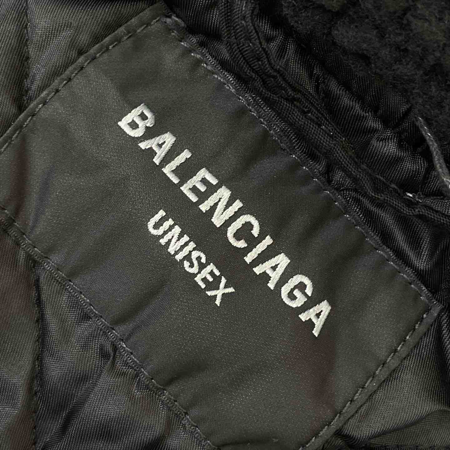 Balenciaga Unity Destroyed Bomber Jacket Black - EUR FASHION