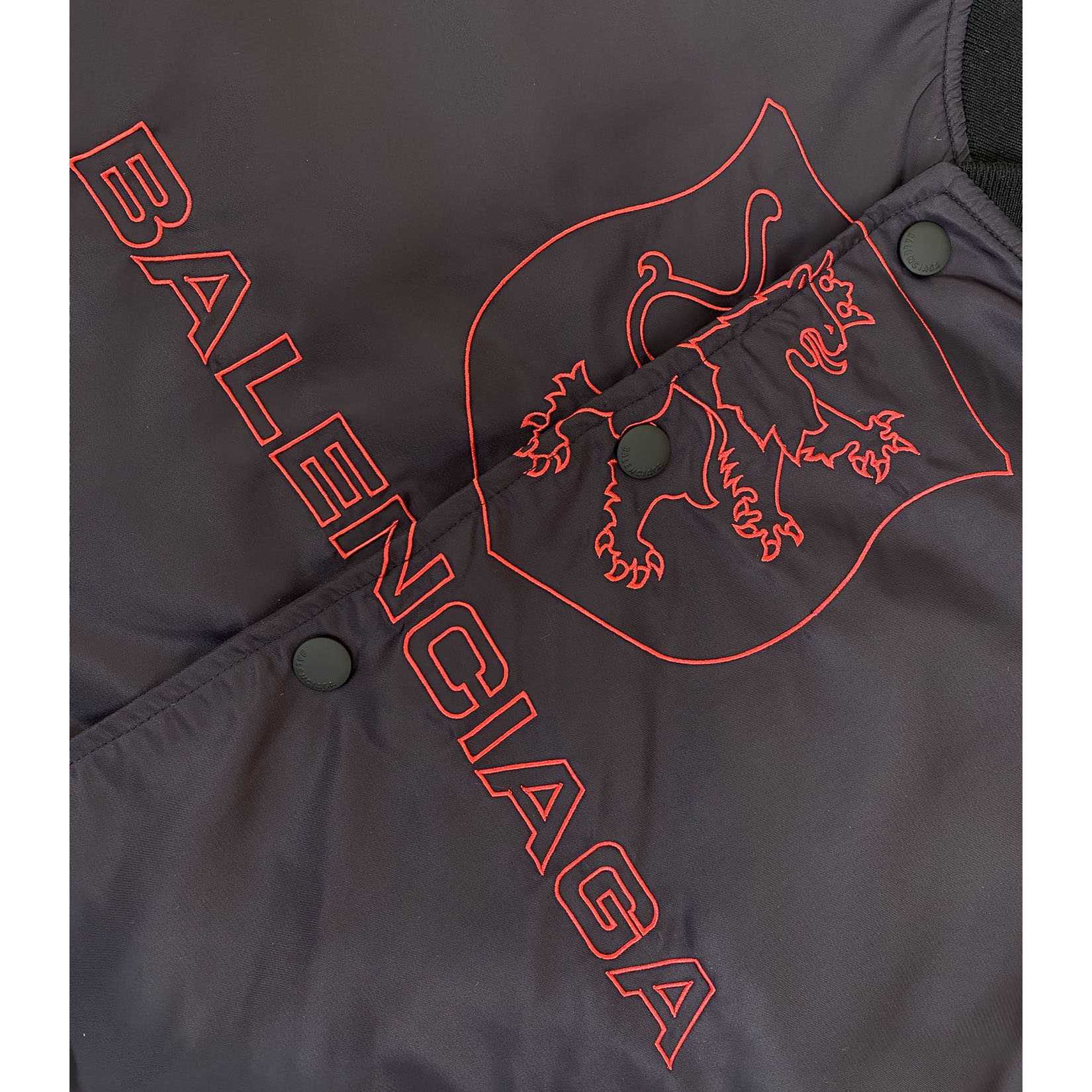 Balenciaga Lion Club Varsity Jacket In Black - EUR FASHION