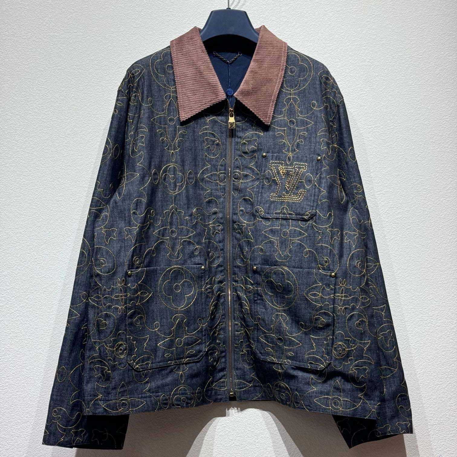 Louis Vuitton Embroidered Denim Workwear Jacket   - EUR FASHION