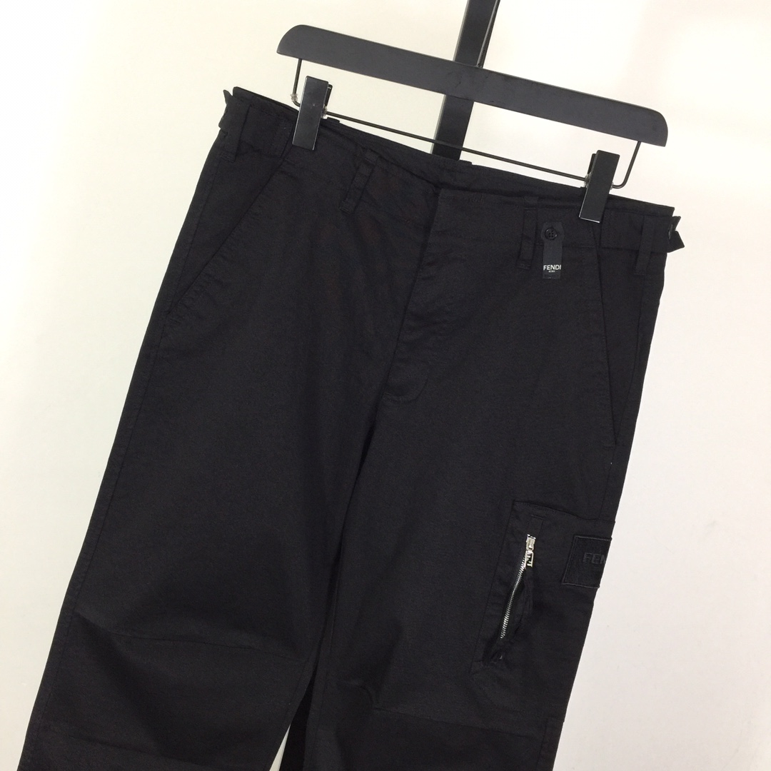 Fendi Black Wide Leg Cargo Pant  - EUR FASHION