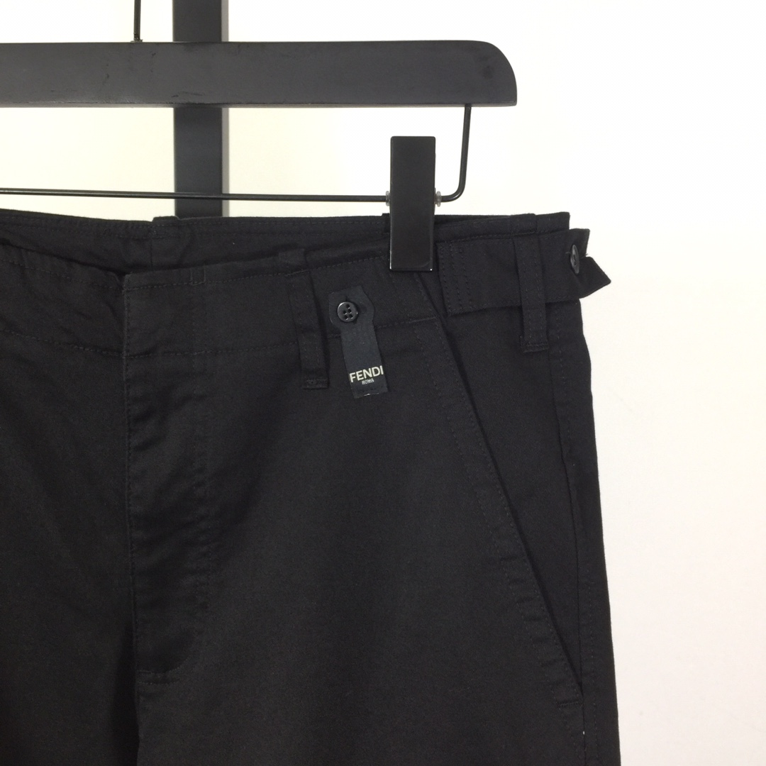 Fendi Black Wide Leg Cargo Pant  - EUR FASHION