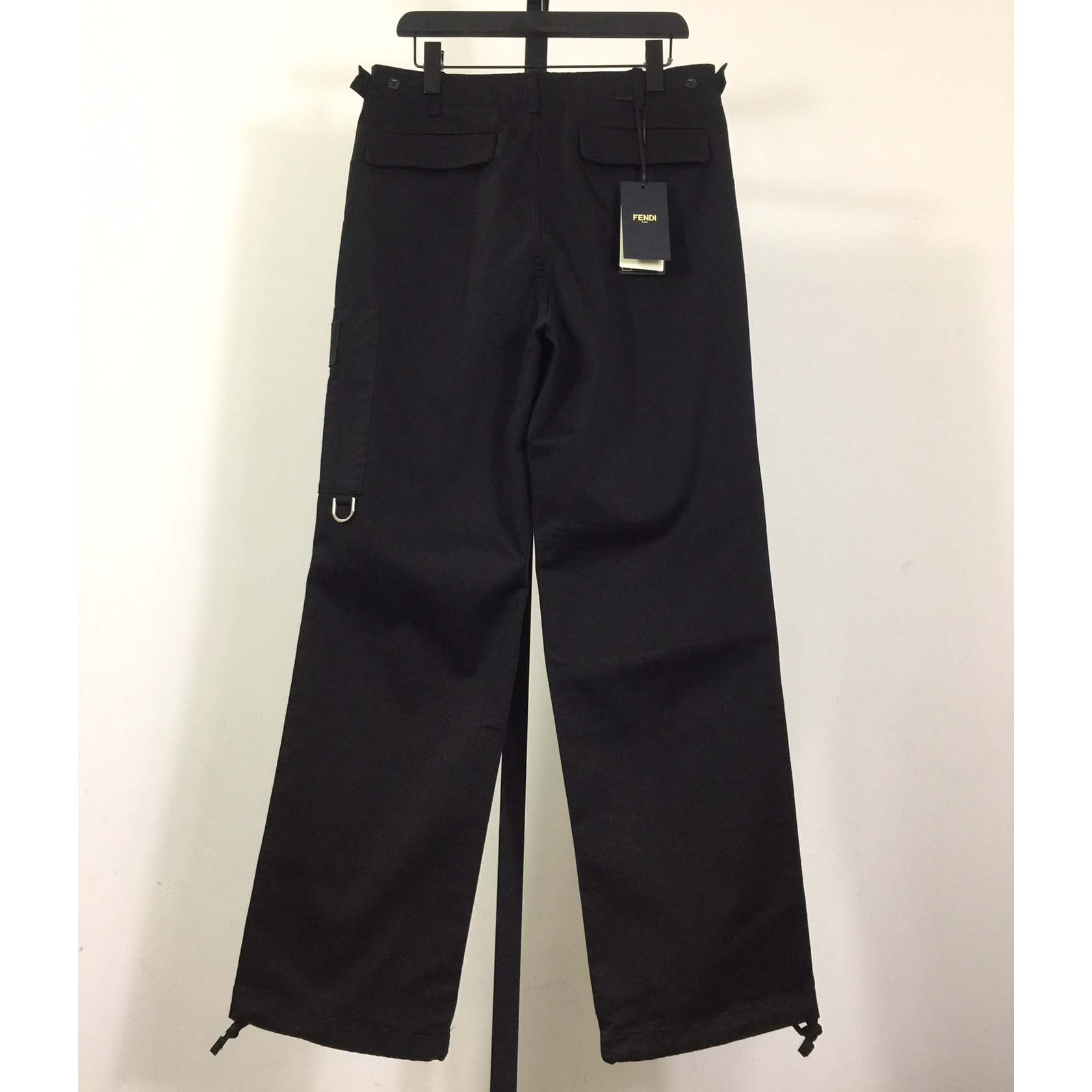 Fendi Black Wide Leg Cargo Pant  - EUR FASHION