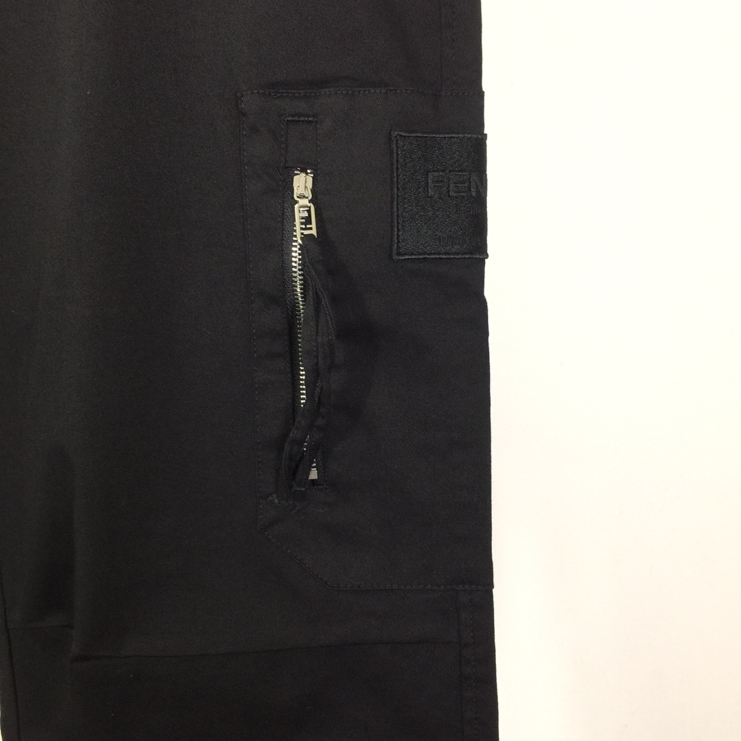 Fendi Black Wide Leg Cargo Pant  - EUR FASHION